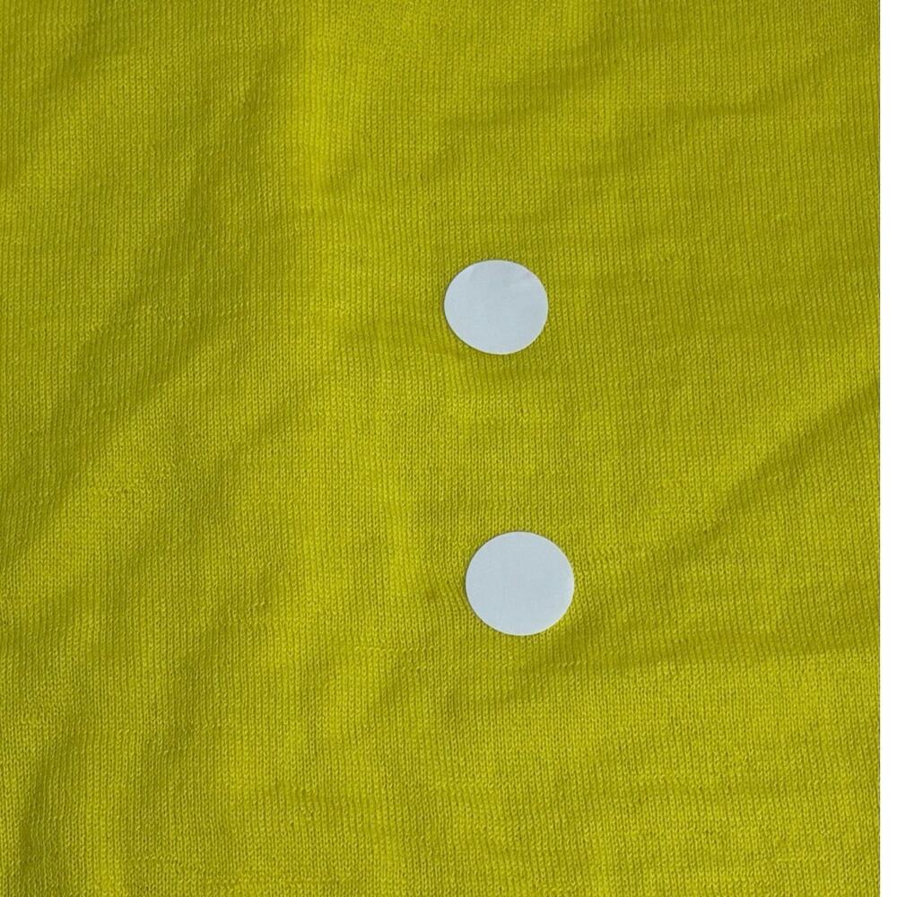 Escada Chartreuse Knit Cardigan Gold Buttons Italy Quiet Luxury L - Picture 9 of 9